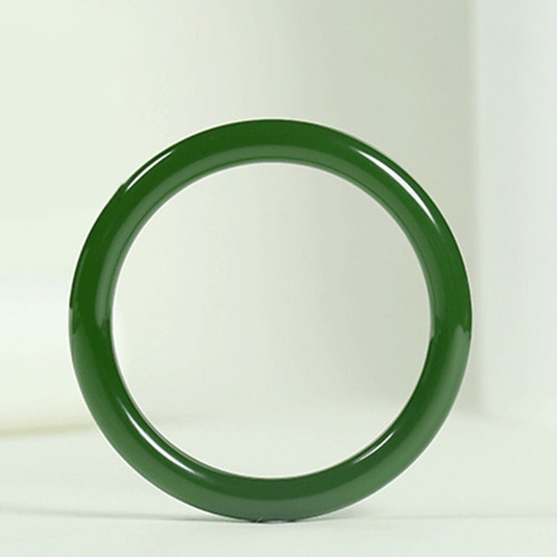 Wear FengShui Cyan Jade Longevity Blessing Bangle Bracelet