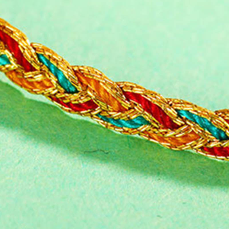 Wear FengShui Handmade Multicolored Dragon Scale Pattern Braid String Bracelet