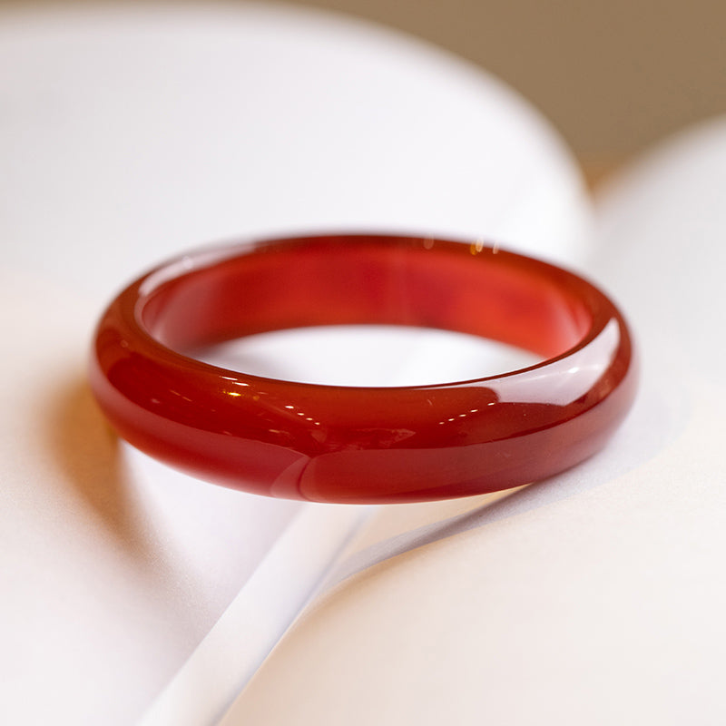 Wear FengShui Natural Red Agate Confidence Bracelet Bangle