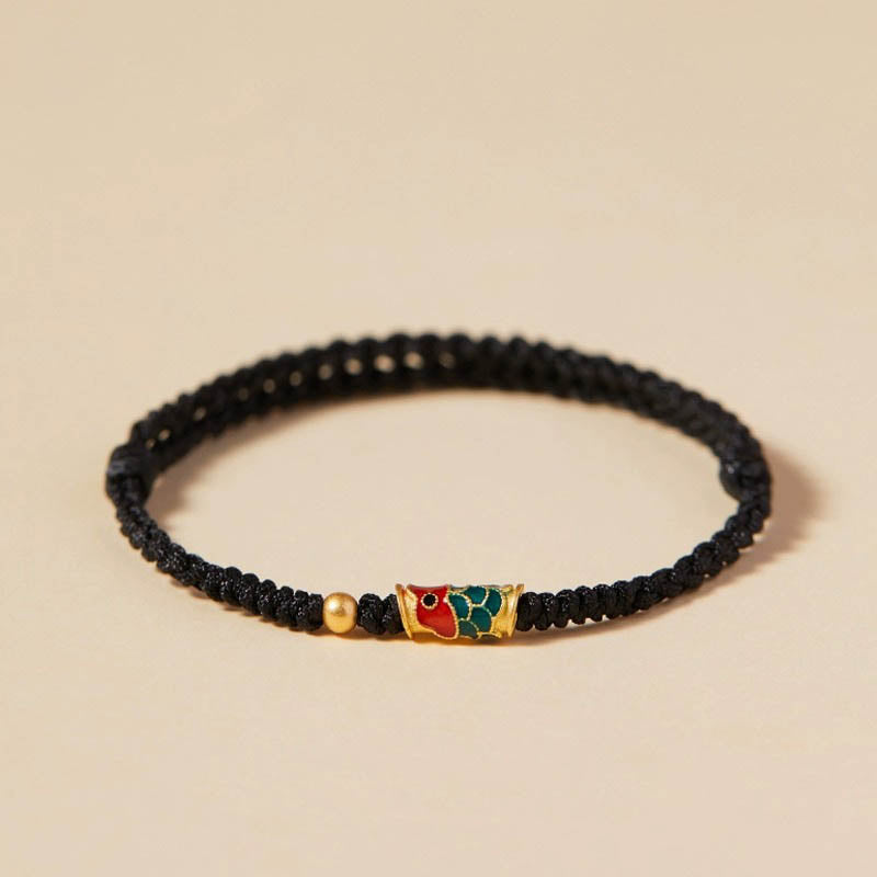 Wear FengShui Handcrafted Koi Fish Wealth Prosperity Braided Rope Bracelet