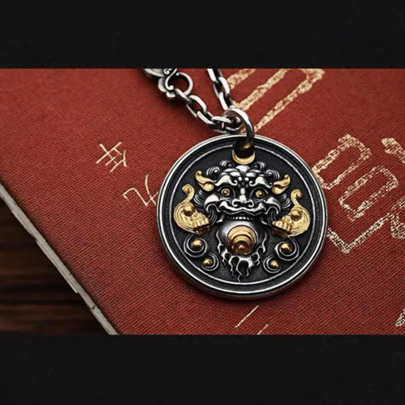 Wear FengShui Tibetan Kirtimukha Amulet Healing Necklace Pendant