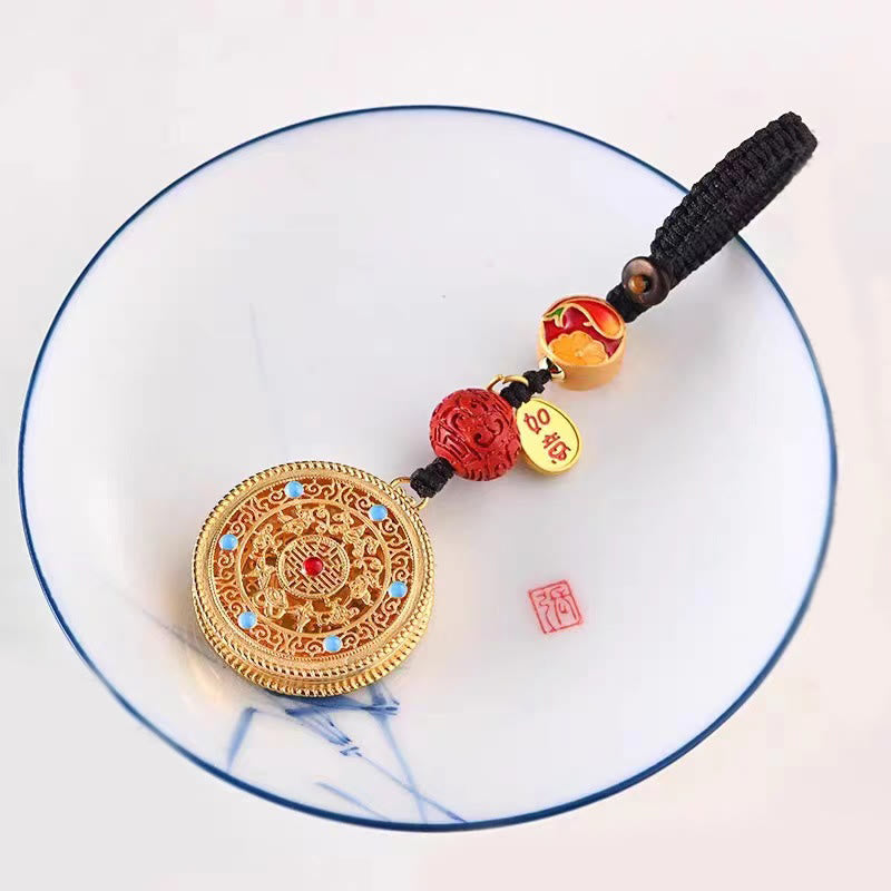 Wear FengShui Fu Character Blessing Ruyi Charm Key Chain