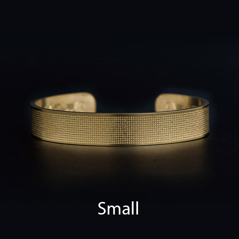 Wear FengShui Shurangama Mantra Engraving Titanium Steel Blessing Bracelet