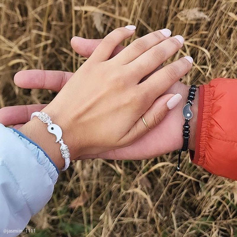 Wear FengShui 2pcs Yin Yang Hematite Couple Bracelet
