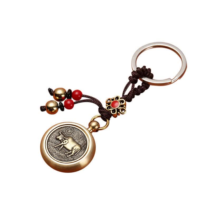 Wear FengShui 12 Chinese Zodiac Blessing Wealth Fortune Keychain