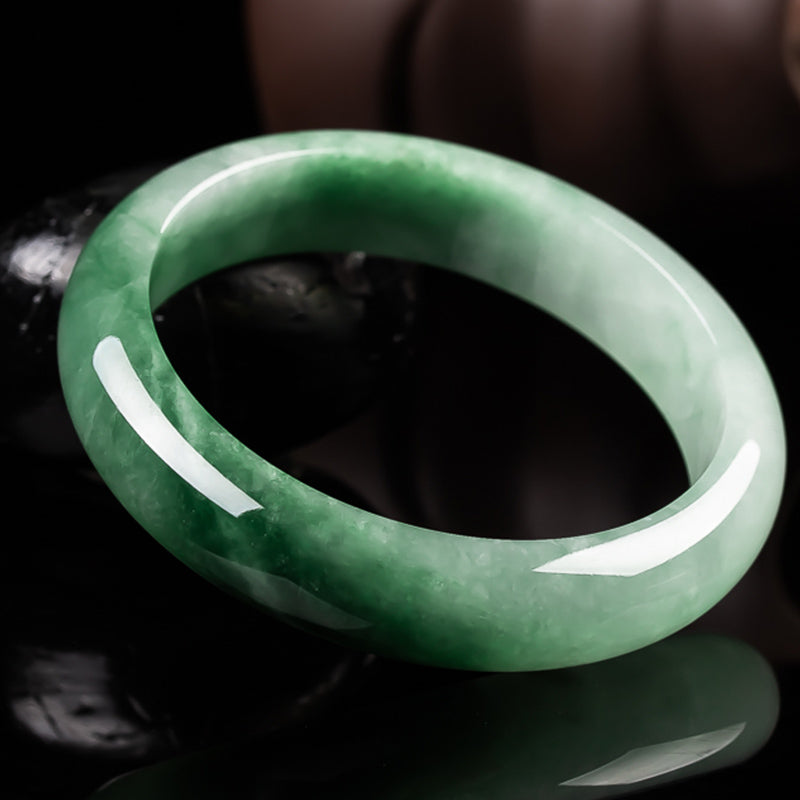 Wear FengShui Natural Jade Fortune Blessing Bangle Bracelet