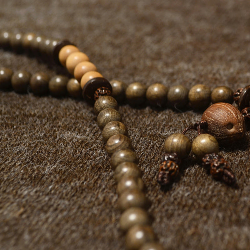 Wear FengShui Tibetan Sandalwood Protection Charm Mala Bracelet