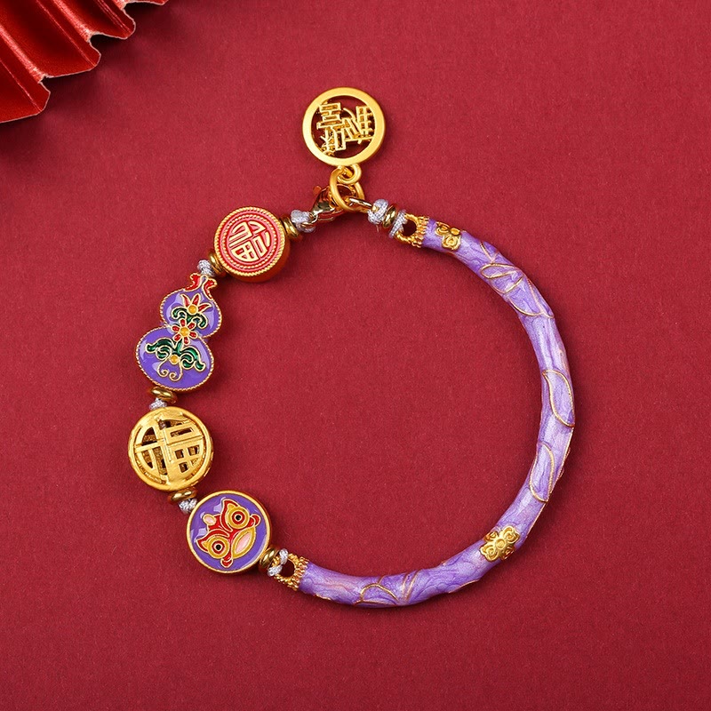 Wear FengShui Tibetan Gourd Fortune Happiness Lion Wealth Luck Bracelet
