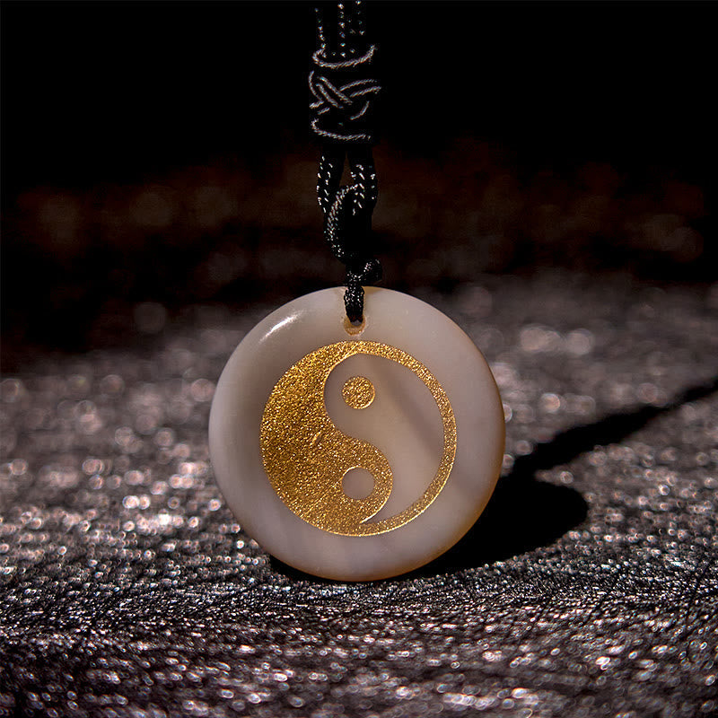 Wear FengShui Various Crystal Amethyst Tiger Eye Green Aventurine Yin Yang Spiritual Necklace Pendant