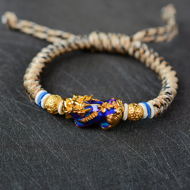 Wear FengShui Feng Shui PiXiu Color Change Copper Coin Beads Wealth String Bracelet