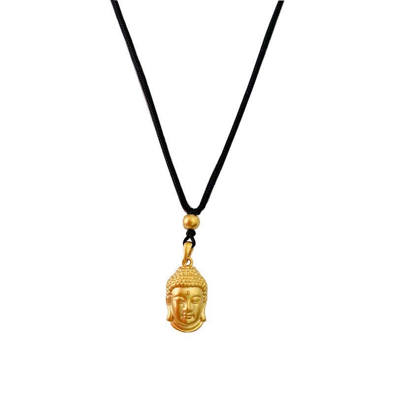 Wear FengShui Gold Buddha Copper Wealth Necklace Pendant