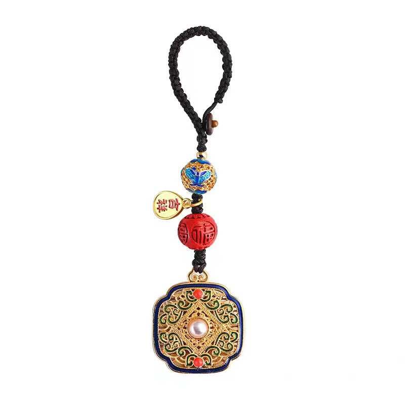 Wear FengShui Fu Character Blessing Ruyi Charm Key Chain