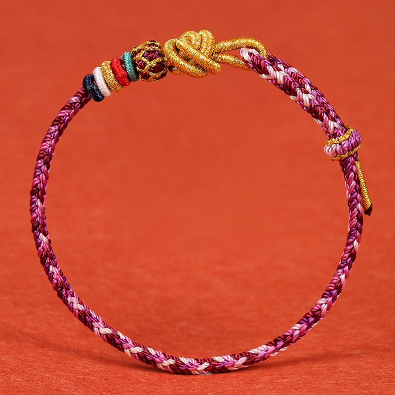 Wear FengShui Handmade Dunhuang Colorful Rope Protection Braid String Bracelet