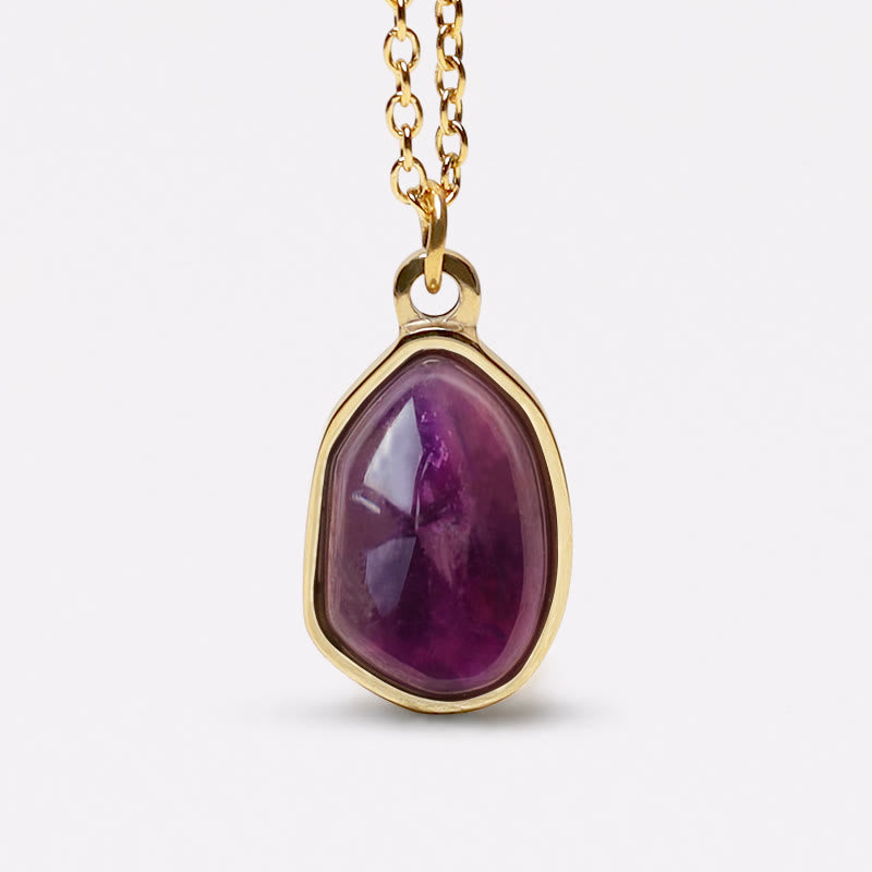 Wear FengShui Natural Green Aventurine Amethyst Rose Quartz Blessing Necklace Pendant