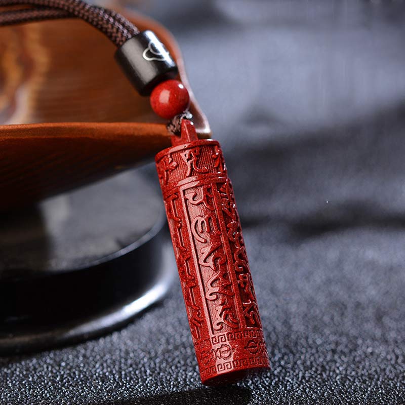 Wear FengShui Tibetan Cinnabar Mantra Concentration String Necklace