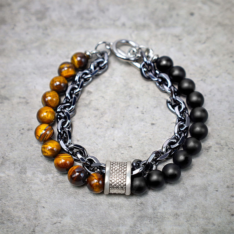 Wear FengShui Natural Tiger Eye Lazurite Protection Bracelet
