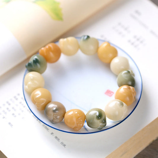 Wear FengShui Multilayered Bodhi Seed Cute Cat Paw Calm Harmony Bracelet