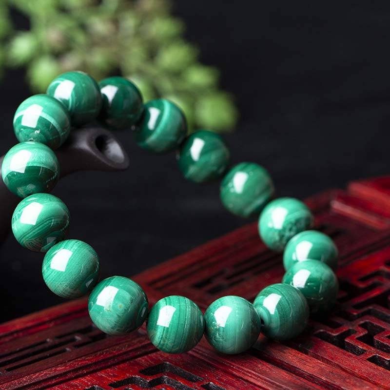 Wear FengShui Natural Malachite Protection Calmness Bracelet