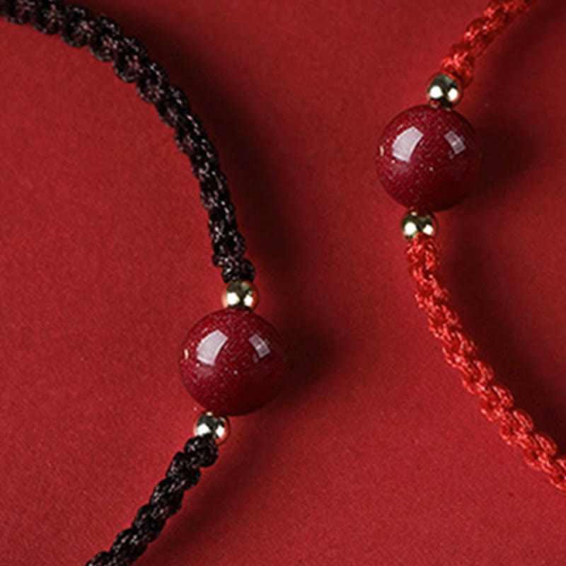 Wear FengShui Lucky Cinnabar Bead Blessing Red String Bracelet
