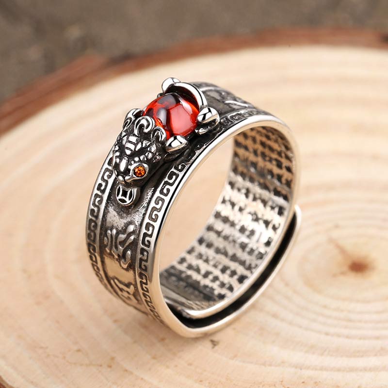Wear FengShui Red Agate PiXiu Wealth Ring