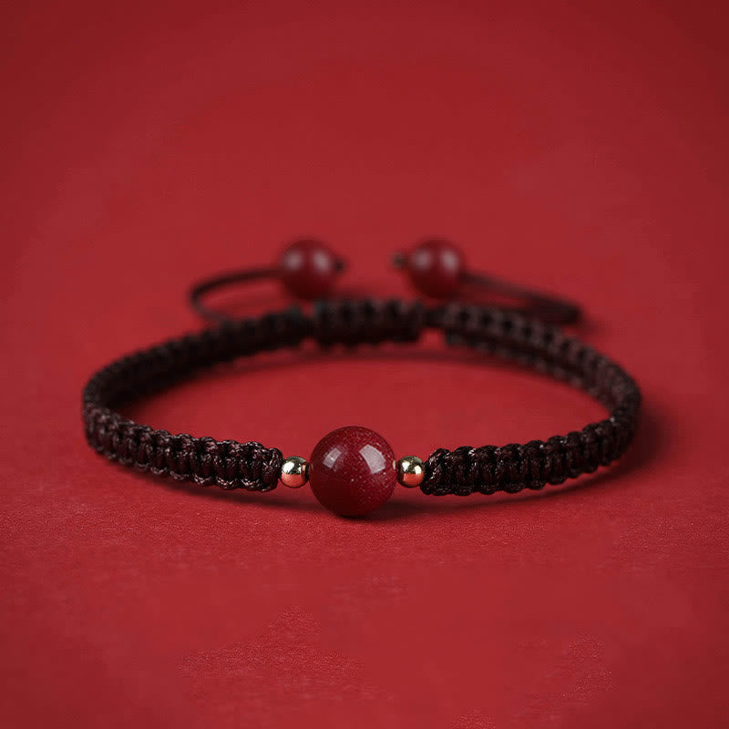 Wear FengShui Lucky Cinnabar Bead Blessing Red String Bracelet
