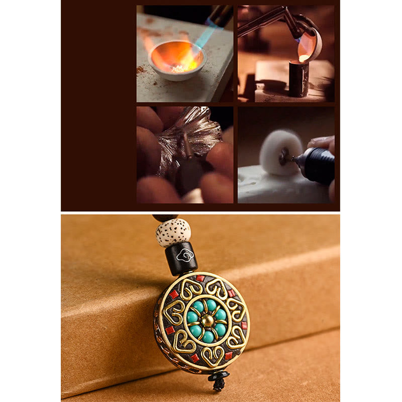 Wear FengShui Tibetan Om Mani Padme Hum Bodhi Seed Peace Key Chain