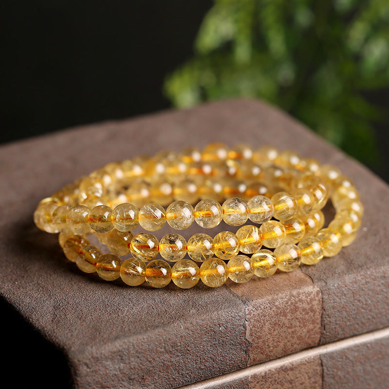 Wear FengShui Natural Citrine Prosperity Protection Bracelet