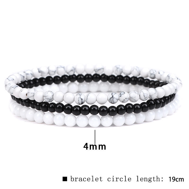 Wear FengShui 3Pcs Natural Crystal Stone Inner Peace Spiritual Bracelet