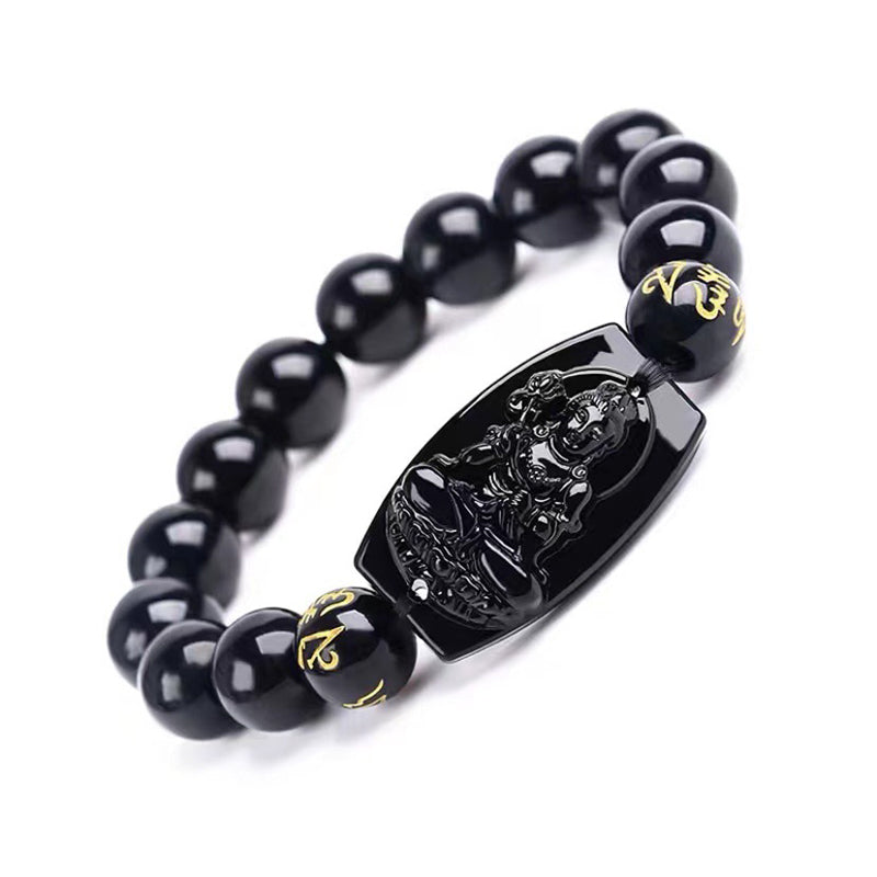 Wear FengShui Chinese Zodiac Obsidian Protection Bracelet