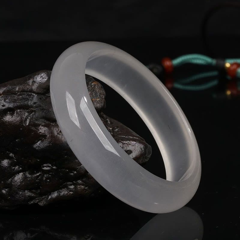 Wear FengShui Natural Translucent Golden Silk Jade Wealth Luck Bracelet Bangle