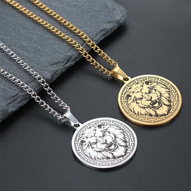 Wear FengShui Animal Titanium Steel Chain Necklace Protection Pendant