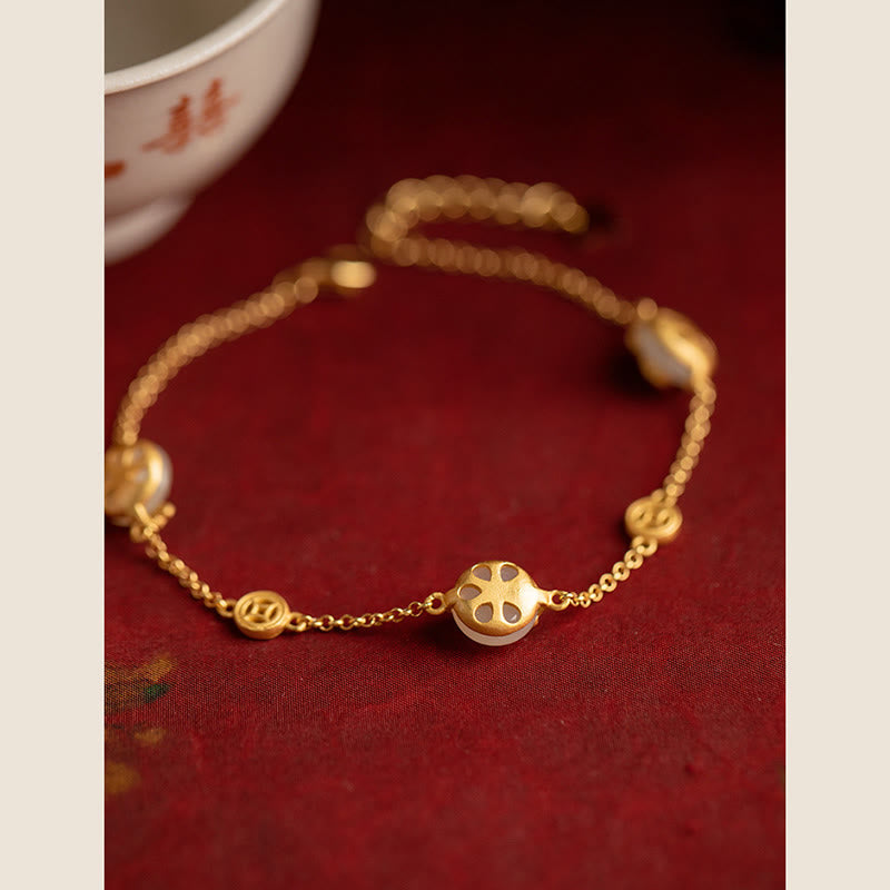 Wear FengShui Auspicious Clouds Jade Pattern Luck Bracelet