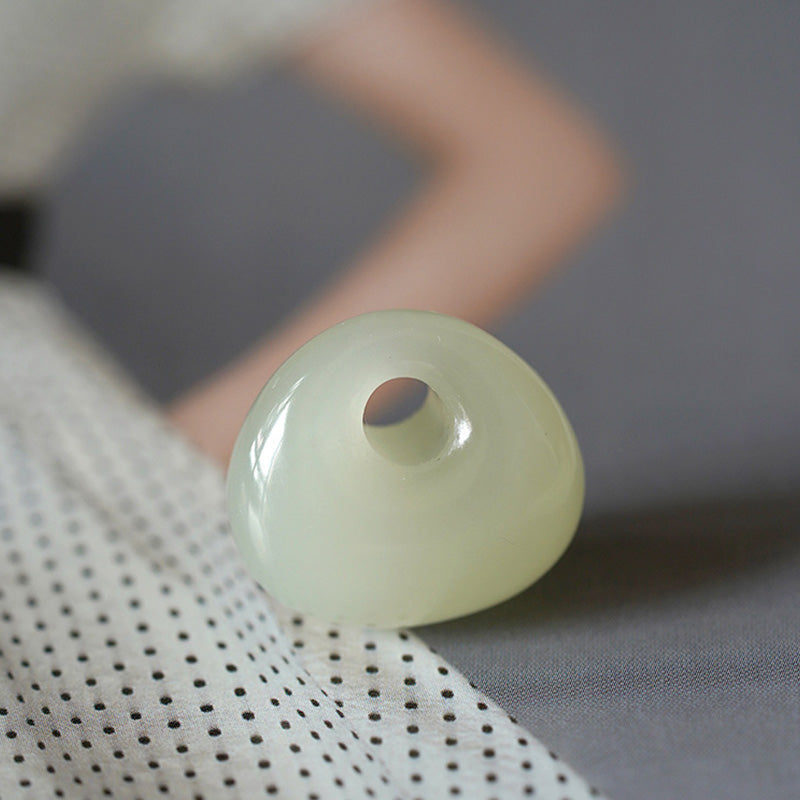 Wear FengShui Natural Jade Luck Prosperity Necklace Pendant (Random Color)