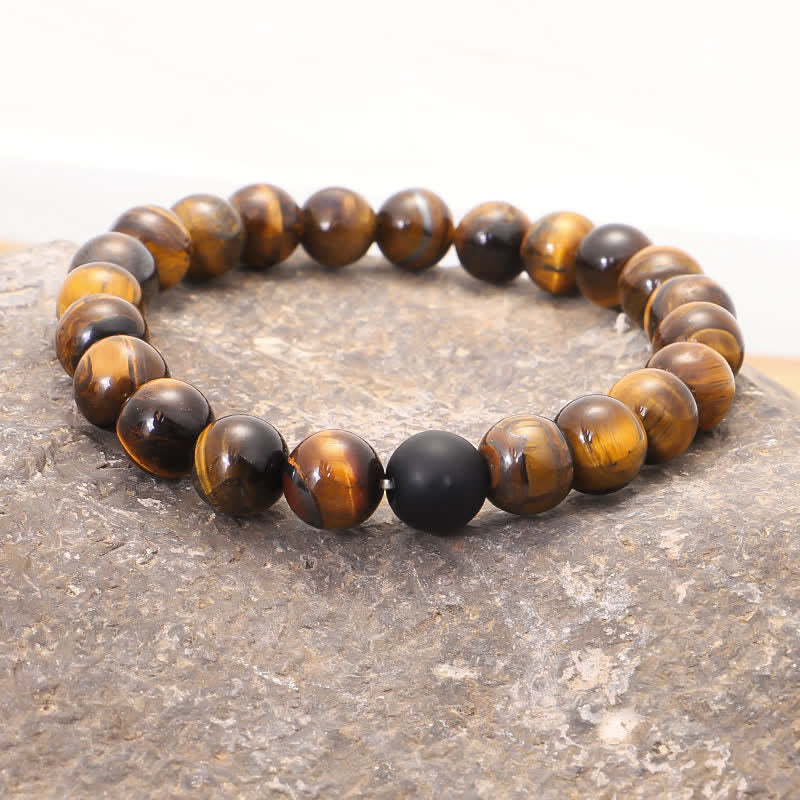 Wear FengShui 108 Beads Mala Tiger Eye Protection Tassel Bracelet