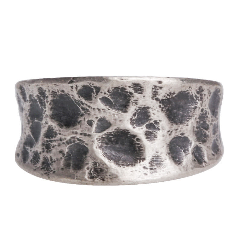 Wear FengShui 925 Sterling Silver Bump Texture Design Protection Ring