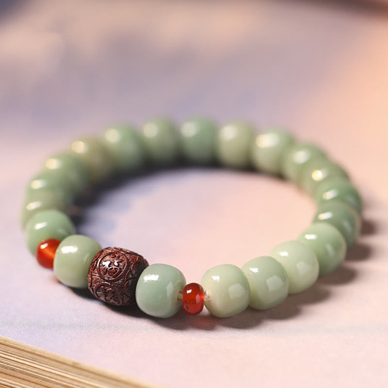 Wear FengShui Bodhi Seed Auspicious Cloud Fu Character Bead Peace Bracelet