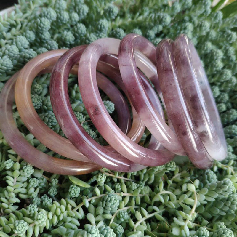 Wear FengShui Purple Jade Happiness Protection Bracelet Bangle