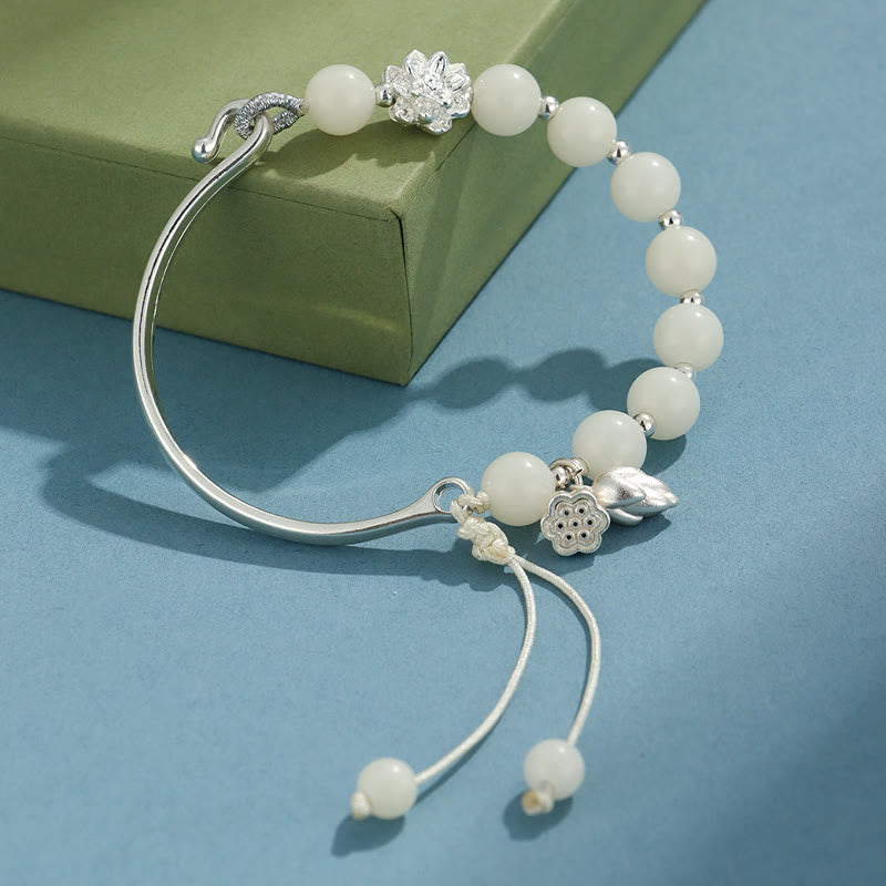 Wear FengShui Bodhi Seed Butterfly Lotus Luck Wealth Bracelet Bangle