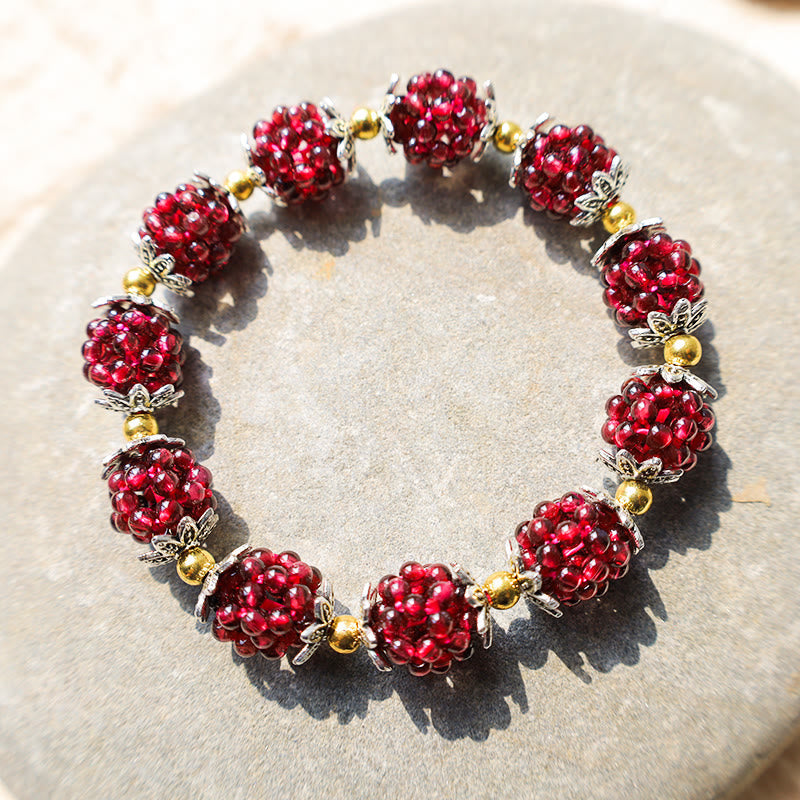 Wear FengShui "All the best for Vitality and Passion" Garnet Bracelet Includes Gift Message Card