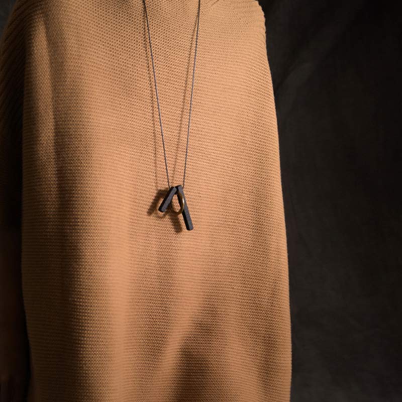 Wear FengShui Zen Circle Ebony Wood Enlightenment Necklace Pendant