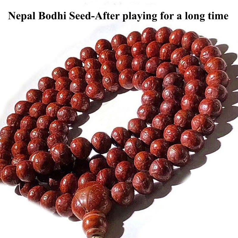 Wear FengShui 108 Mala Beads Nepal Bodhi Seed Luck Wealth Tassel Bracelet