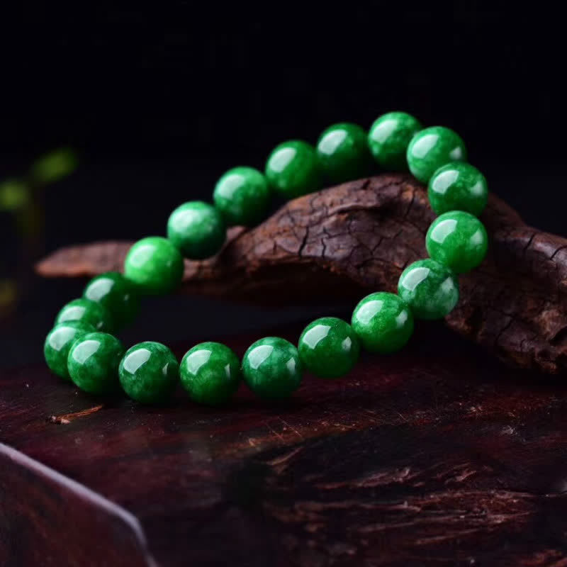 Wear FengShui Cyan Jade Bead Calm Harmony Bracelet
