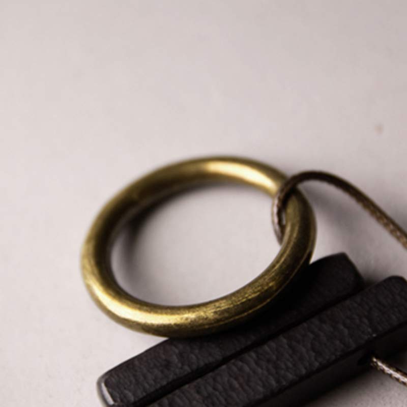 Wear FengShui Zen Circle Ebony Wood Enlightenment Necklace Pendant