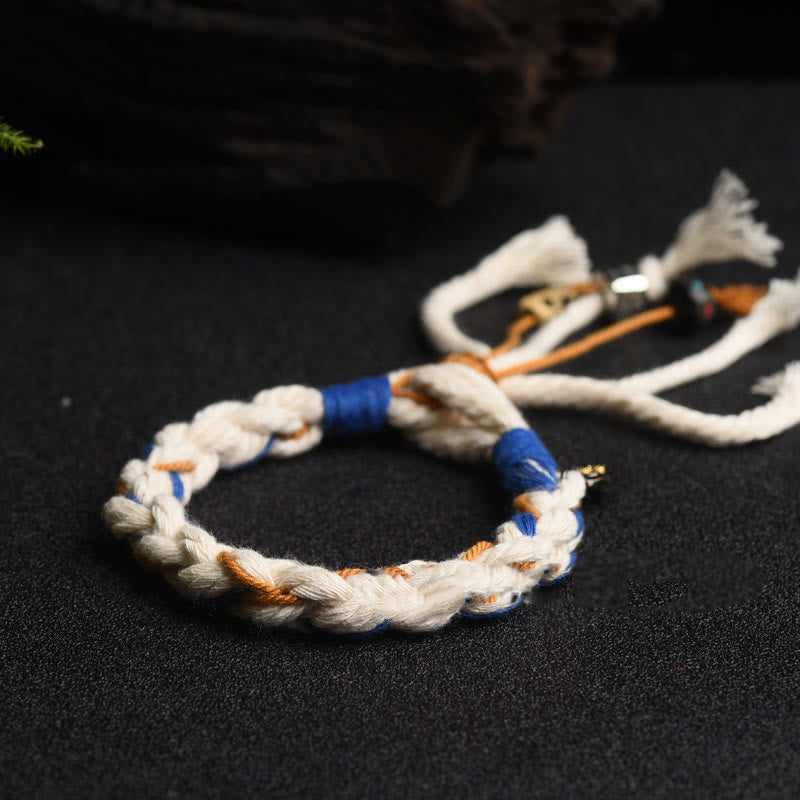 Wear FengShui Tibet Zakiram Goddess of Wealth Thangka Handmade Luck Bracelet
