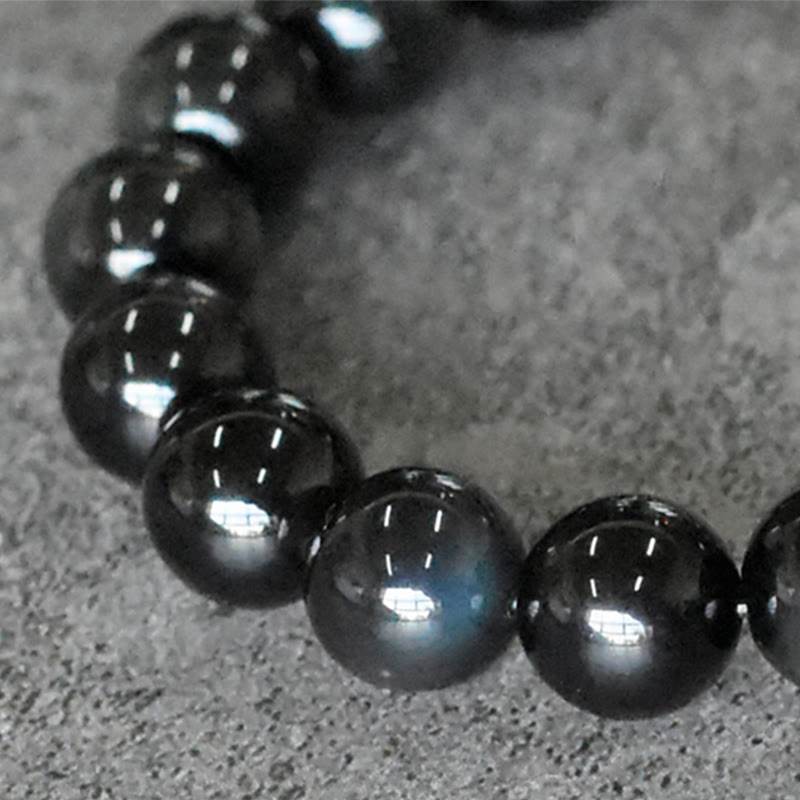 Wear FengShui Rainbow Obsidian Copper Bead Positive Transformation Bracelet