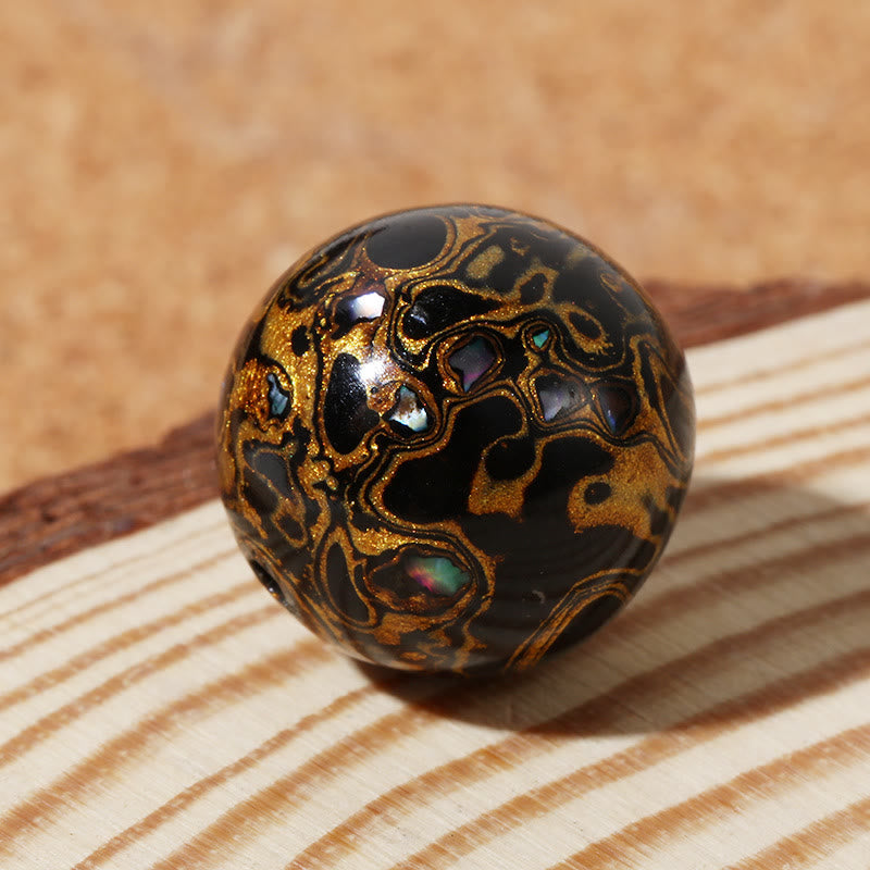 Wear FengShui Natural Multicolored Lacquer Beads Calm Bracelet