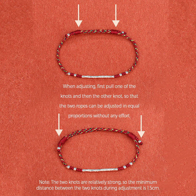 Wear FengShui Tibet Handmade Multicolored Bamboo Protection Braided String Bracelet
