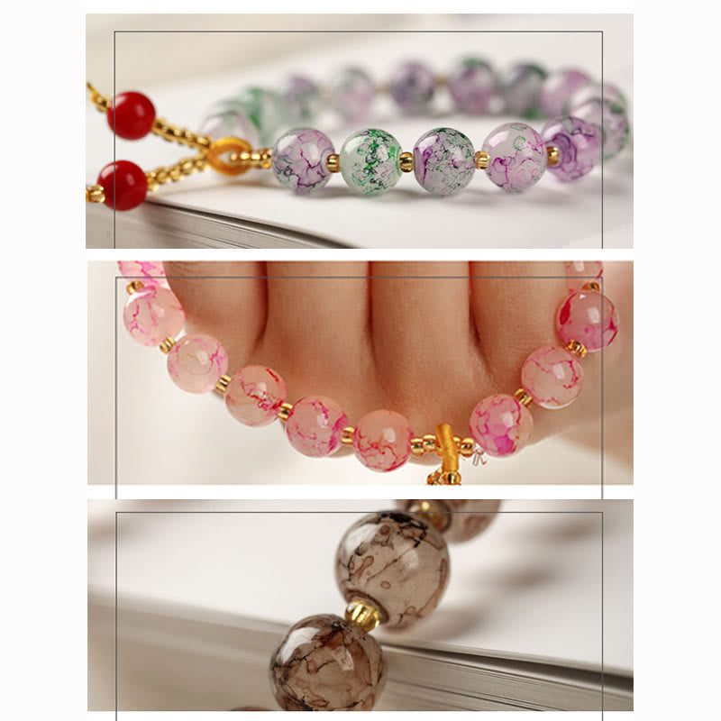 Wear FengShui Liuli Glass Bead Blessing Harmony Bracelet
