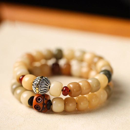 Wear FengShui Natural Bodhi Seed The Lord of the Corpse Forest Om Mani Padme Hum Wisdom Bracelet