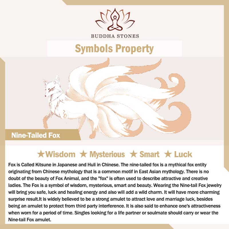 Wear FengShui Natural Rainbow Obsidian Gold Sheen Obsidian Nine Tailed Fox Positive Necklace Pendant
